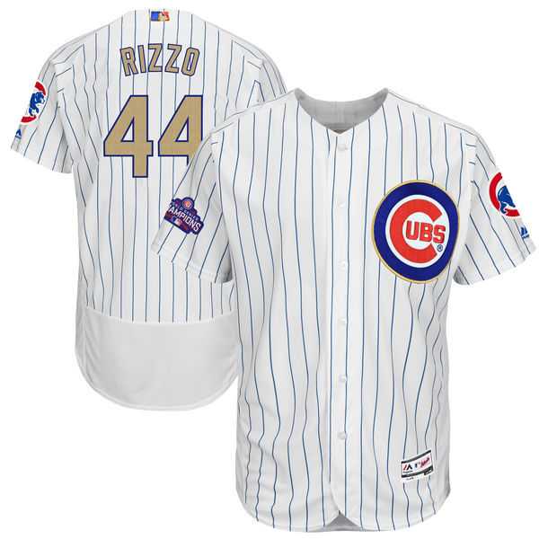 Chicago Cubs #44 Anthony Rizzo White World Series Champions Gold Program Flexbase Collection Stitched Jersey JiaSu,We sell and wholesale Chicago Cubs #44 Anthony Rizzo White World Series Champions Gold Program Flexbase Collection Stitched Jersey JiaSu on line form chian!